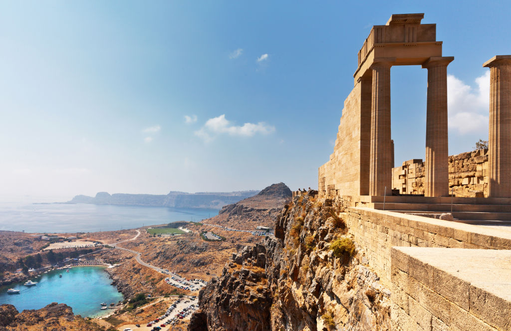 Acropolis, Acropolis of Lindos., Azure