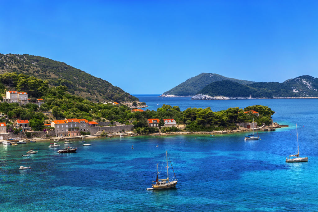 sailboats on the water in Croatia