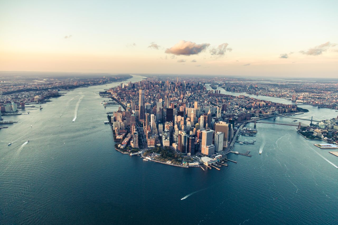 Manhattan aus der Luft