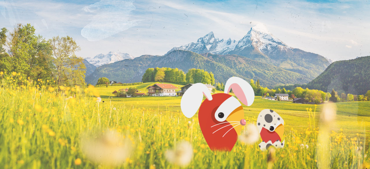 Osterferien Ruby als Osterhase