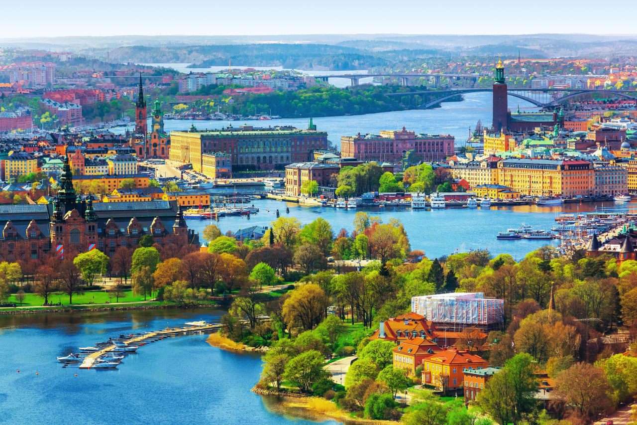 Luftpanorama von Stockholm, Schweden