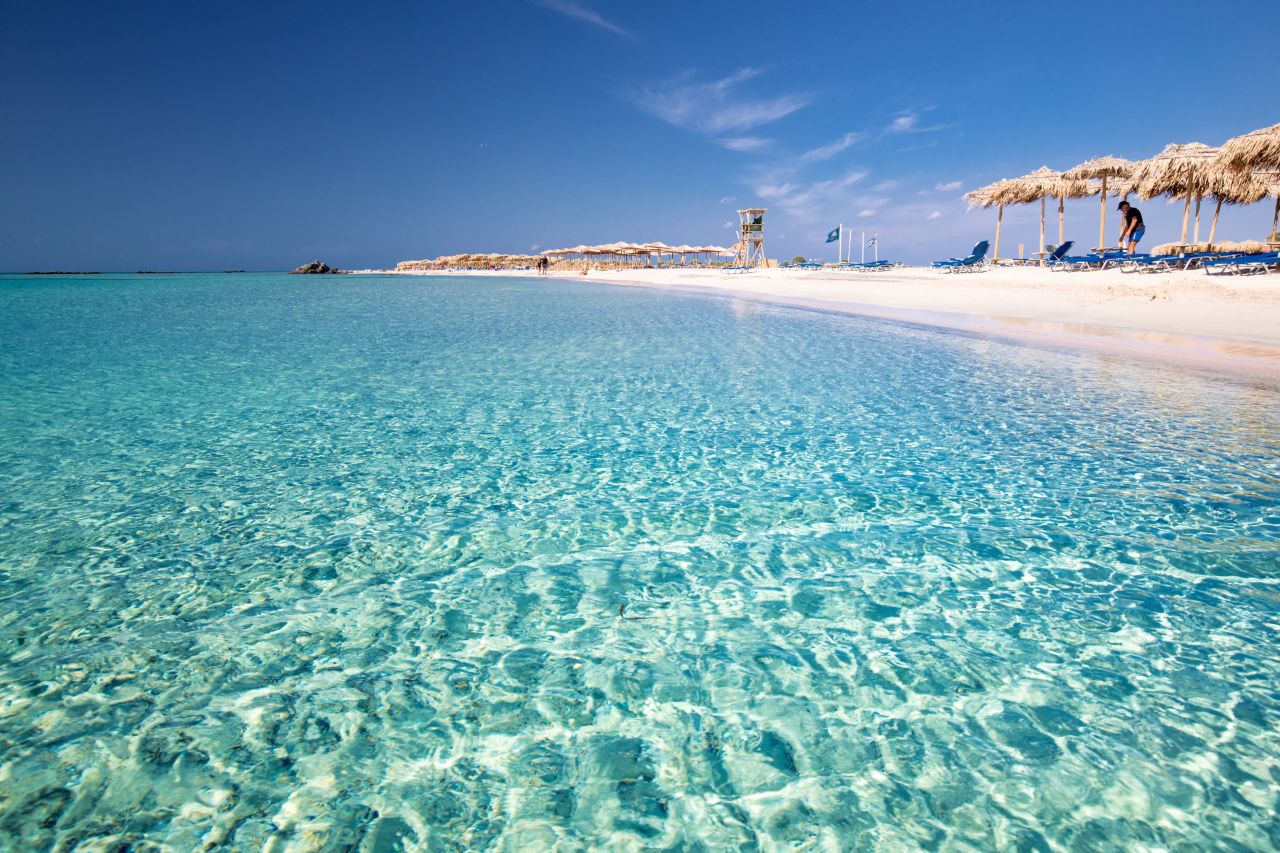 Plage de rêve blanc en Crète, Grèce