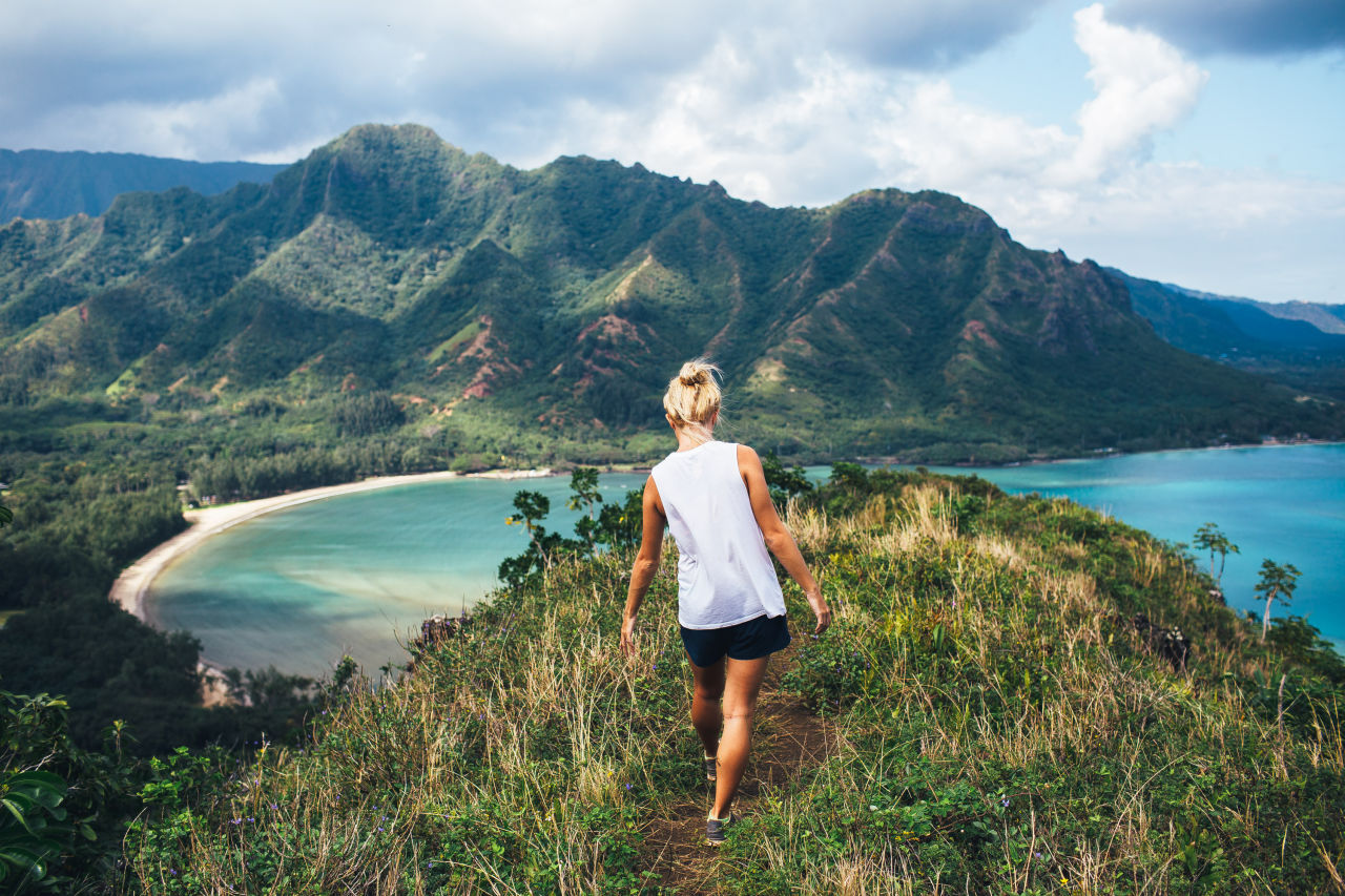 Blonder Hiker Hawaii