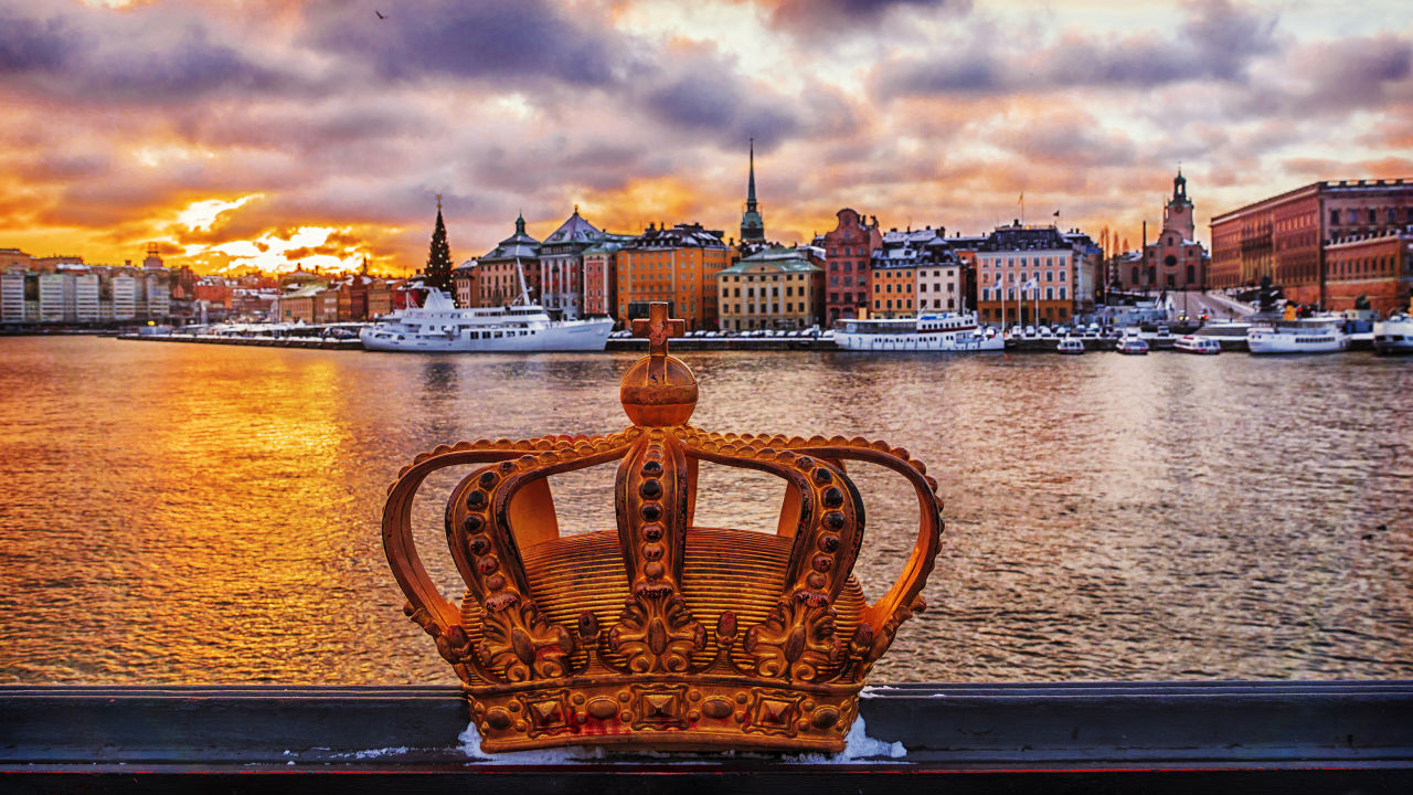 Schweden Stockholm im Winter Hauptstadt