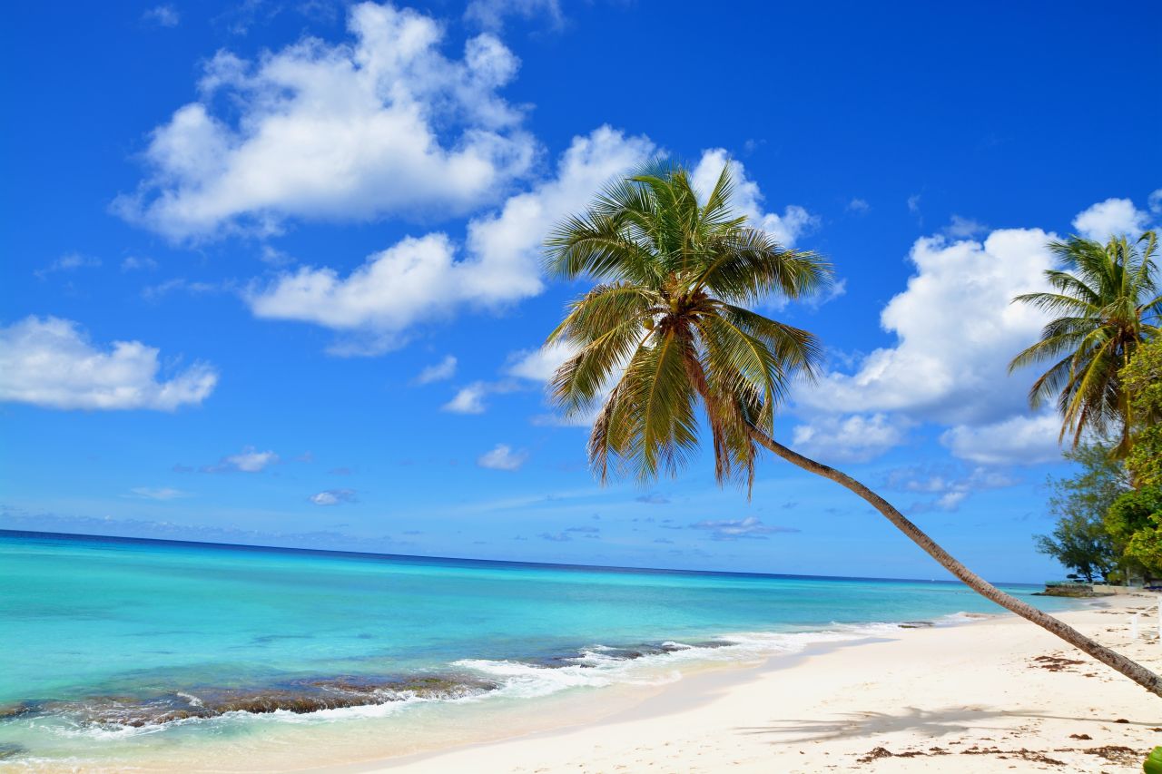 Accra beach in the Caribbean during December