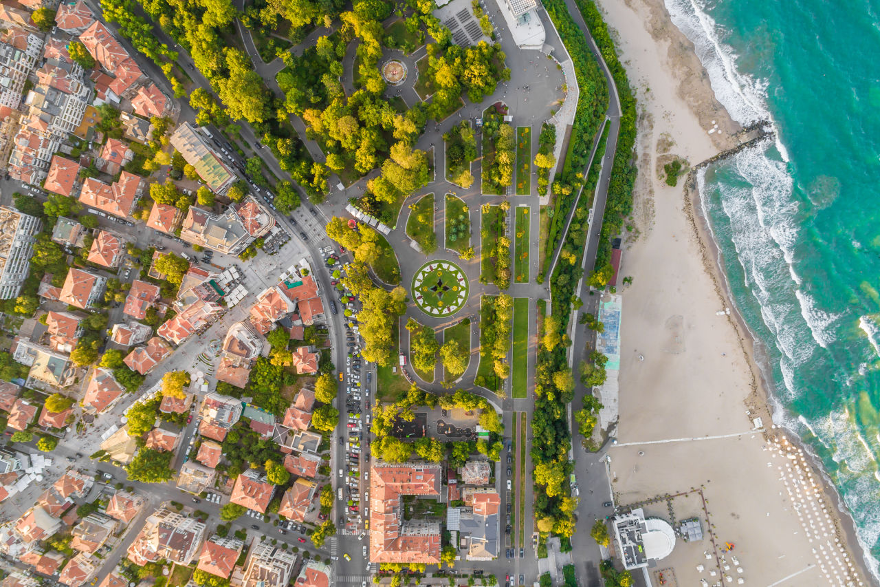 Burgas von oben Bulgarien