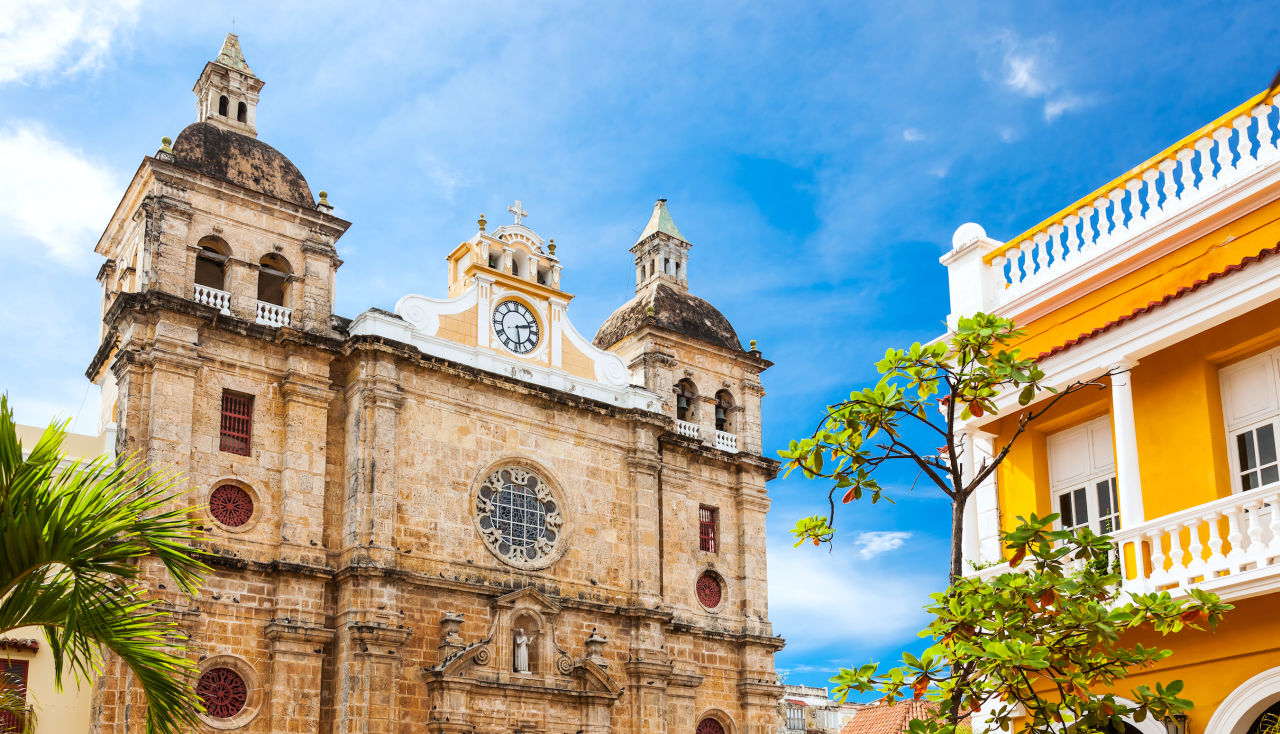 A church in Cartagena, Colombia