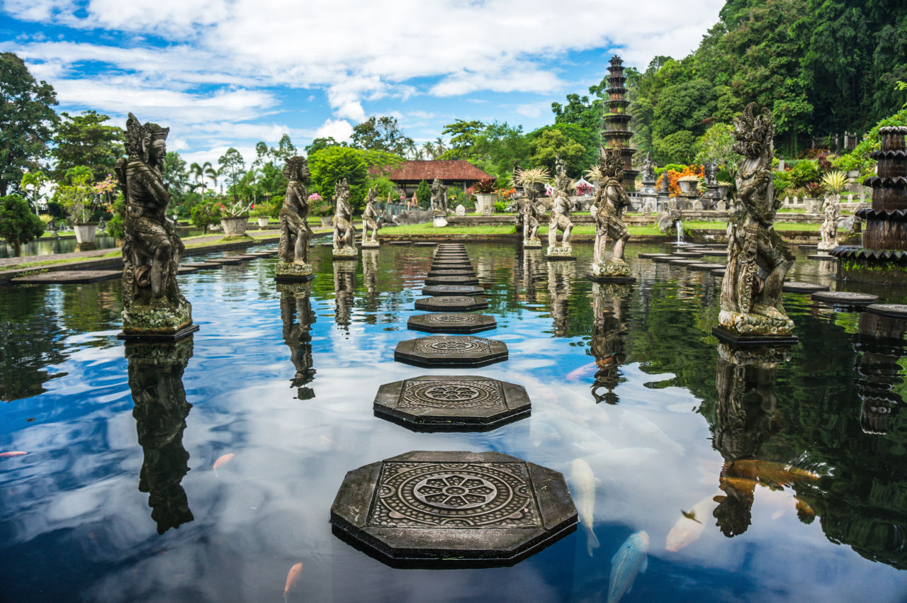 Wasserpalast von Tirta Gangga in Ost-Bali, Karangasem, Indonesien