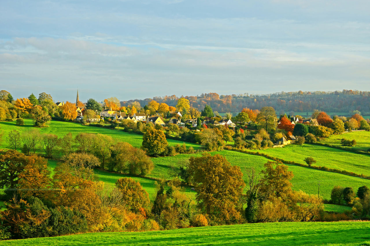 Stunning countryside in the Cotswolds