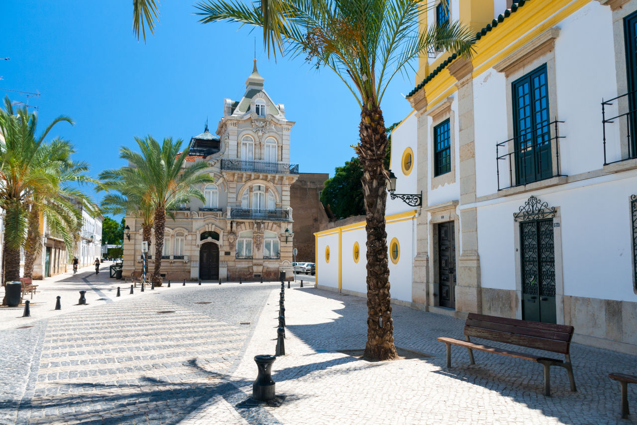 Straße in Faro, Algarve