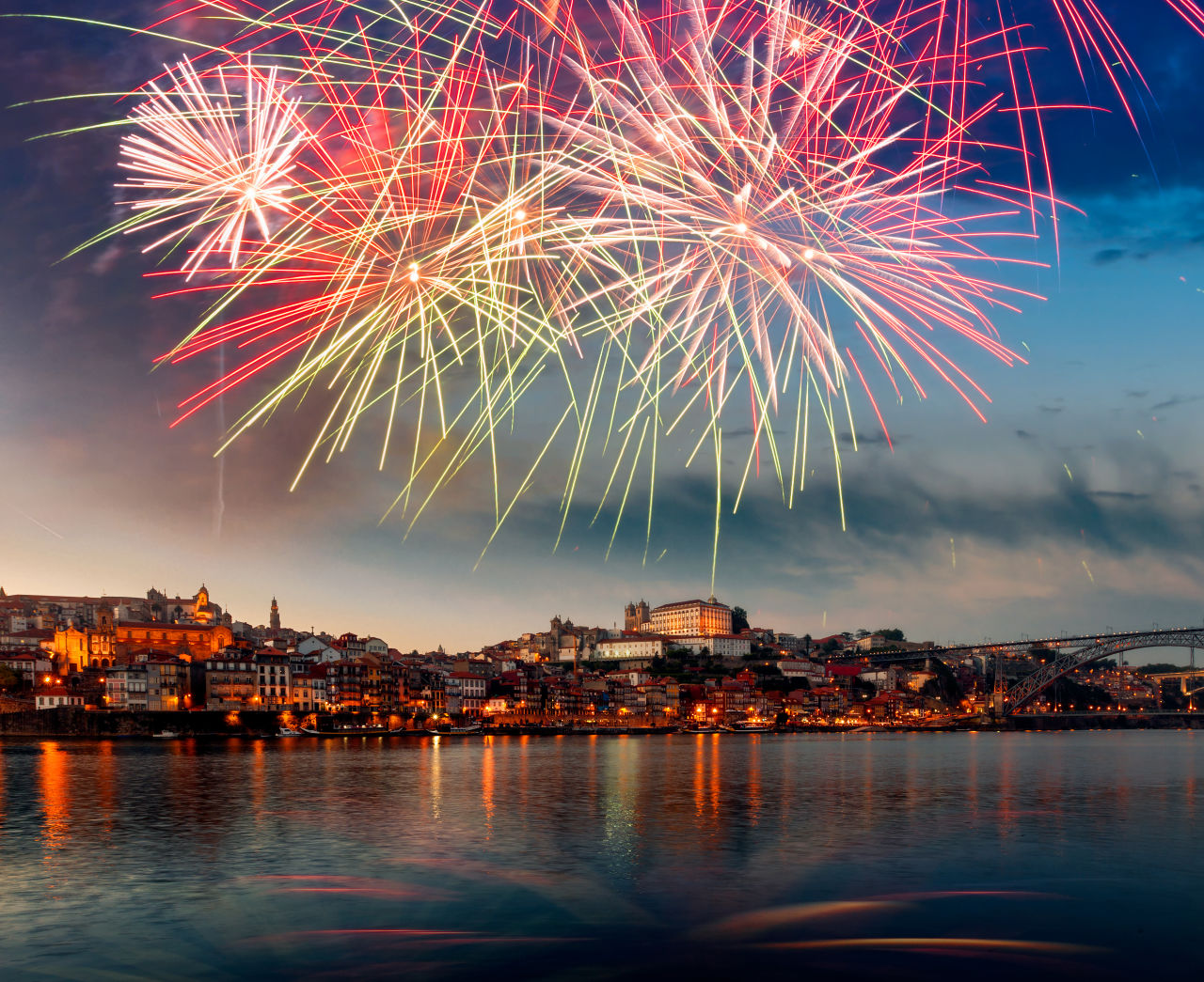 Fireworks over Porto