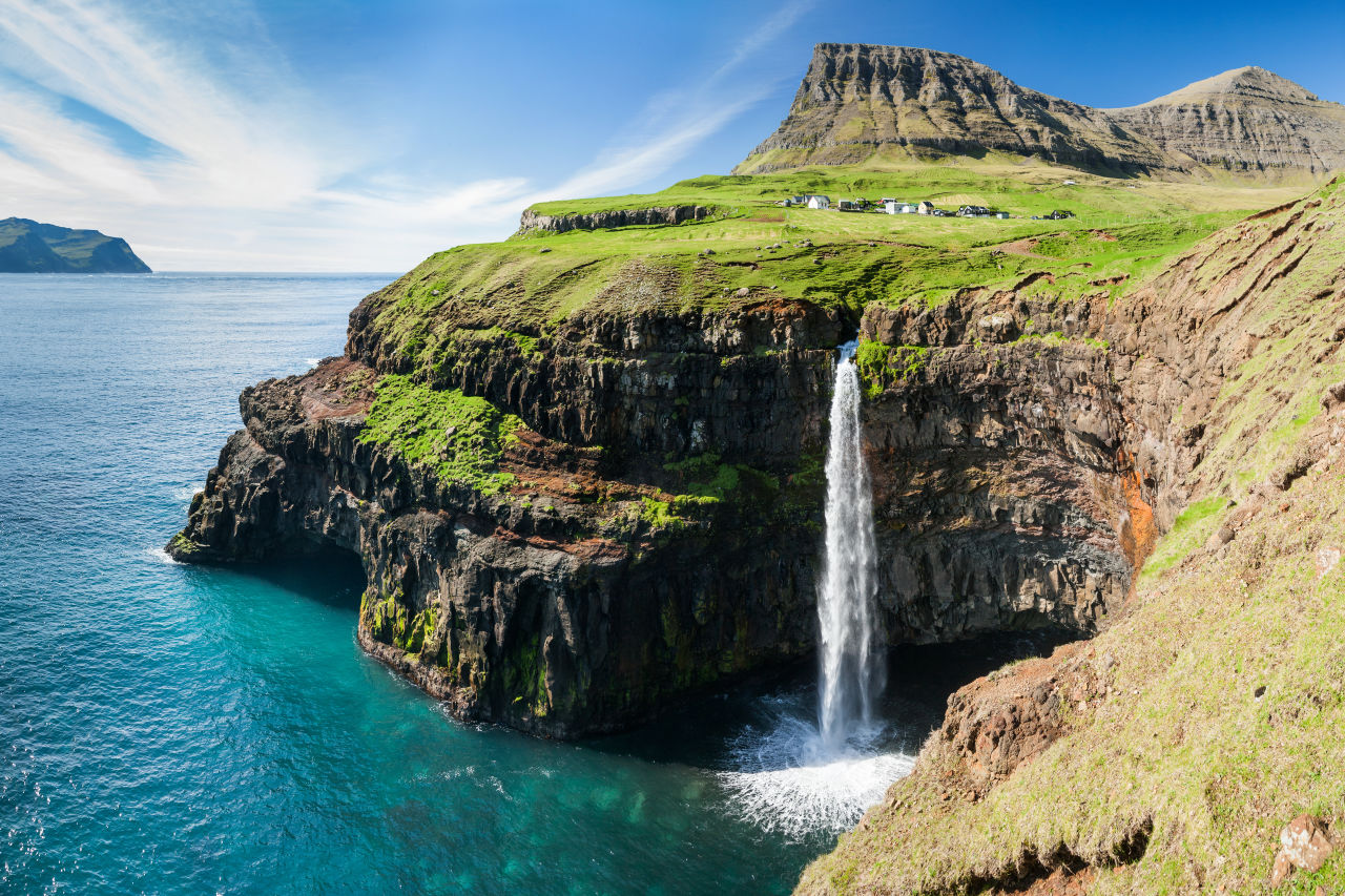 Faroe Islands Waterfall