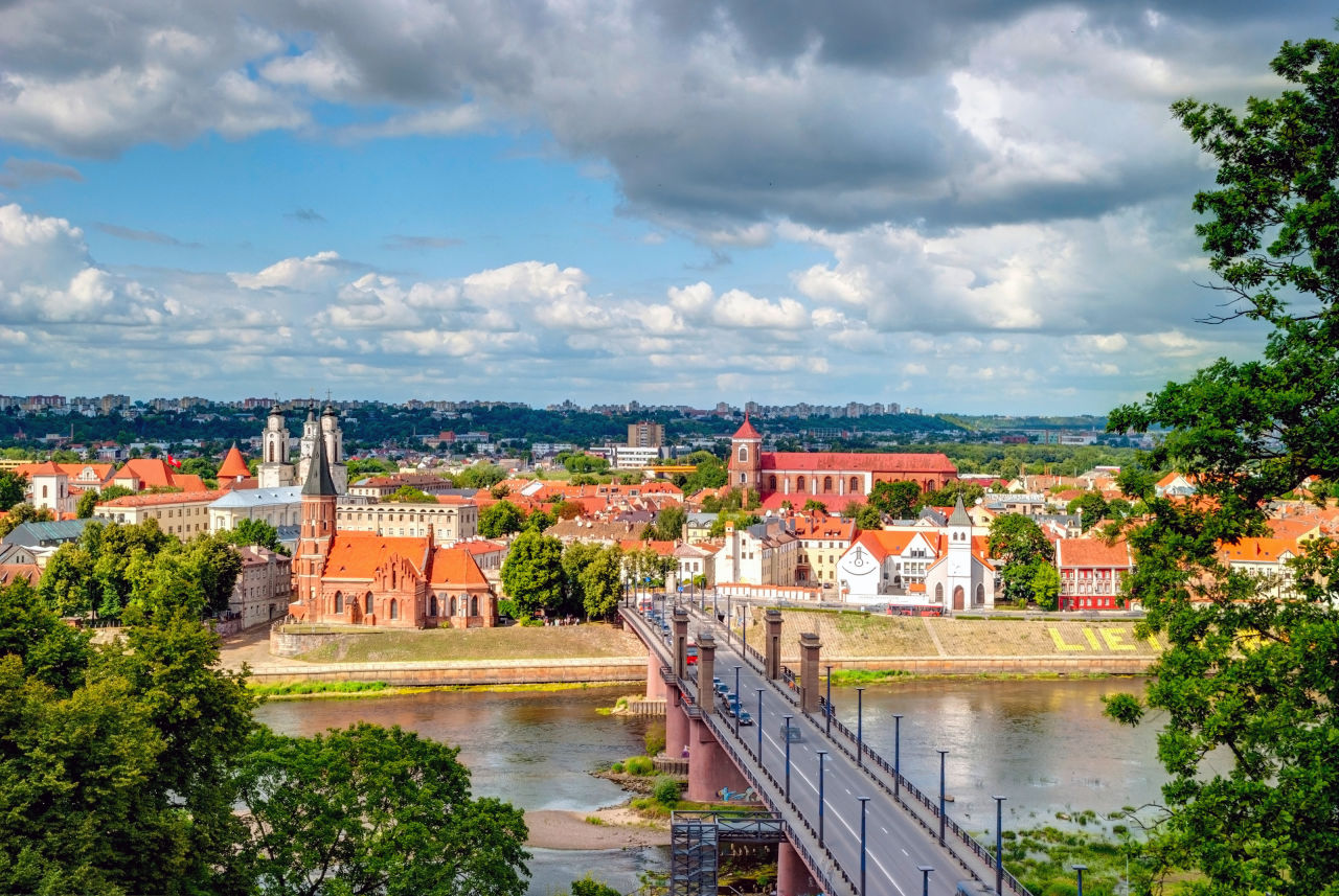 The city of Kaunas in Lithuania