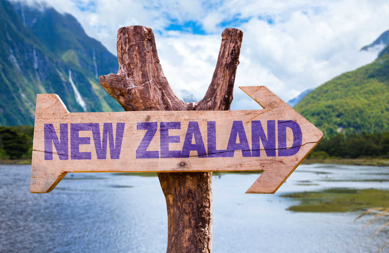 A sign reading New Zealand