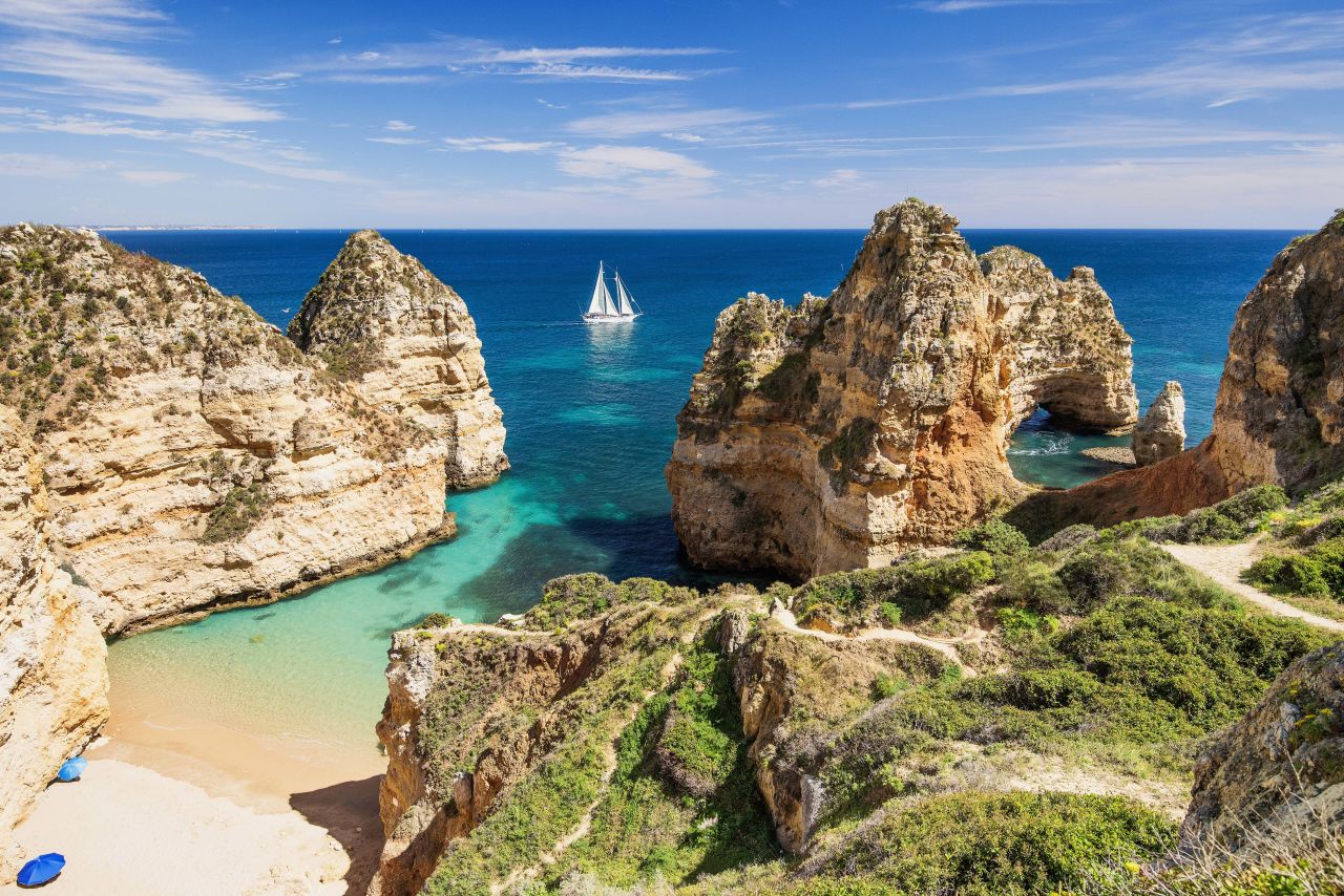 Coastal views on the Algarve Coast