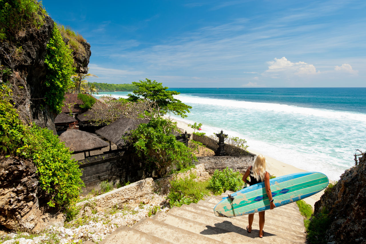 Surfen in Canggu op Bali