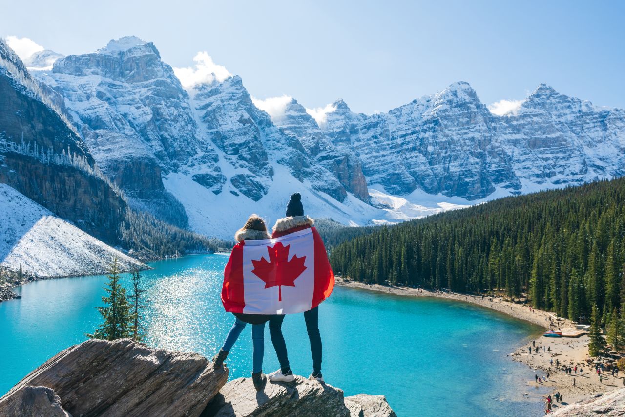 Couple in Banff National Park