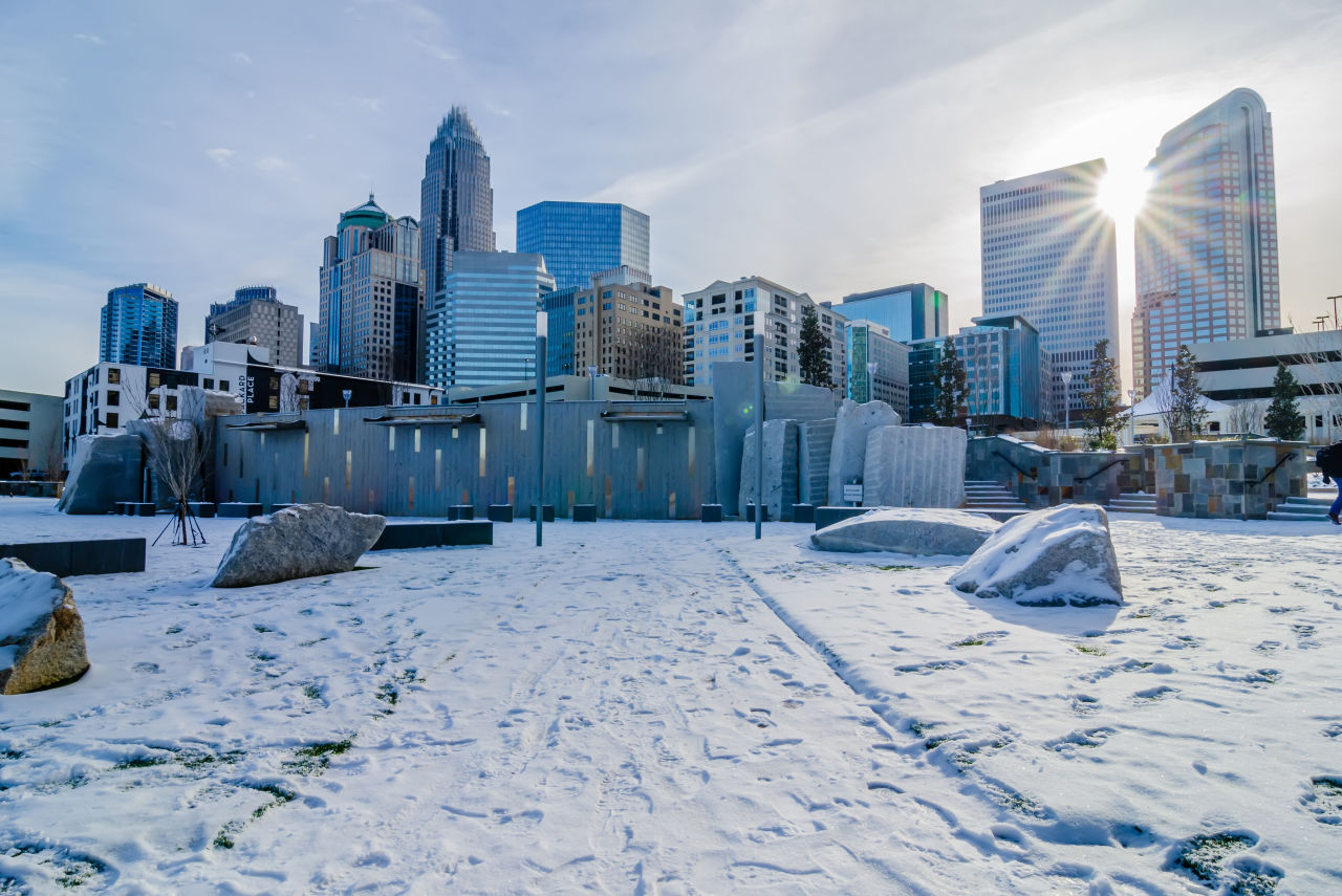 Charlotte covered in rare winter snow- Winter Storm Gianna Is Disrupting Travel Across the East Coast