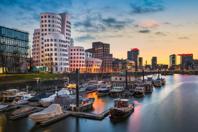 The marina in Dusseldorf