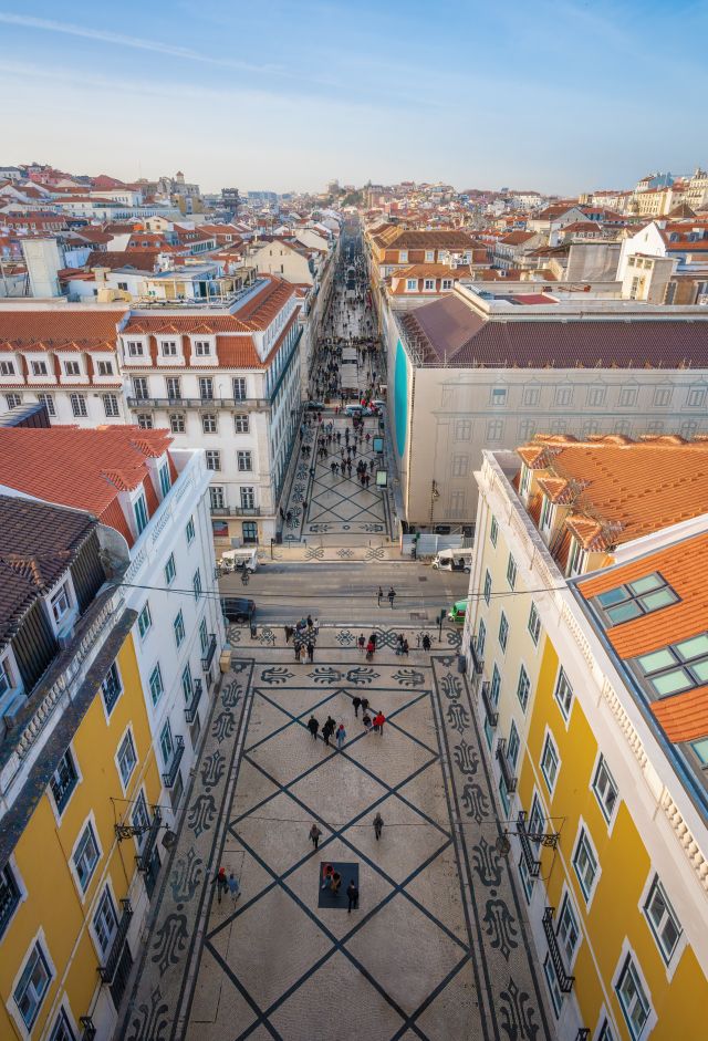Arco da Rua Augusta aan het einde van de welbekende winkelstraat Augusta in het centrum van Lissabon.