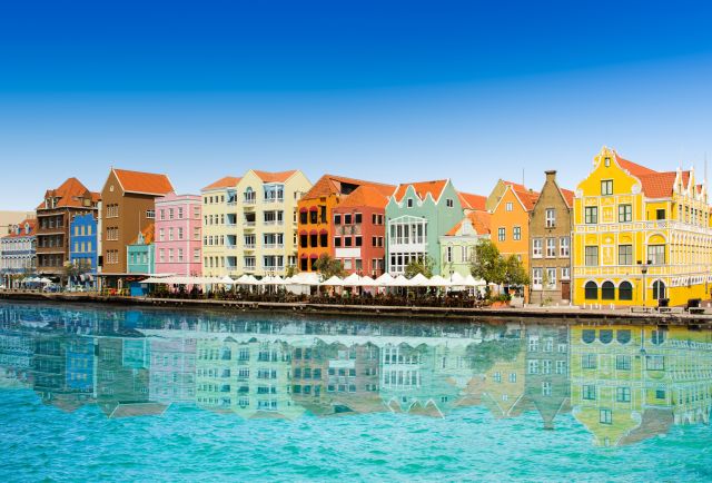 Colorful architecture in Curacao