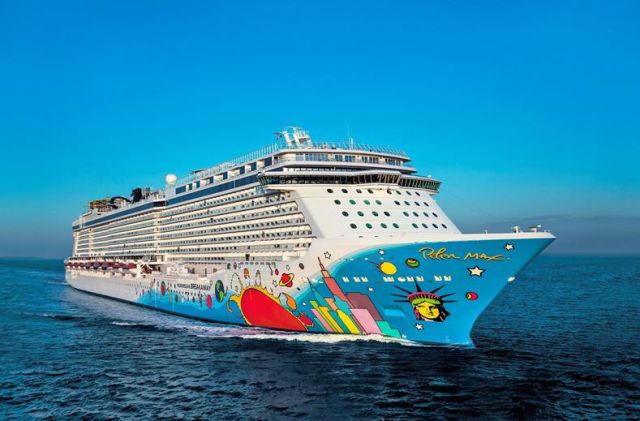 Aan boord van het schip van Norwegian Cruise Line; de Norwegian Breakaway