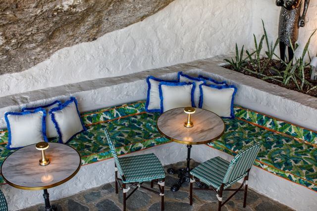 Outdoor lounge at Green Fig Resort & Spa