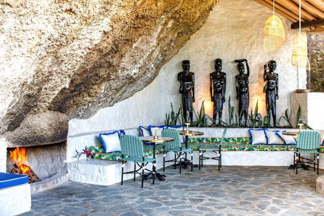 Outdoor lounge at Green Fig Resort & Spa