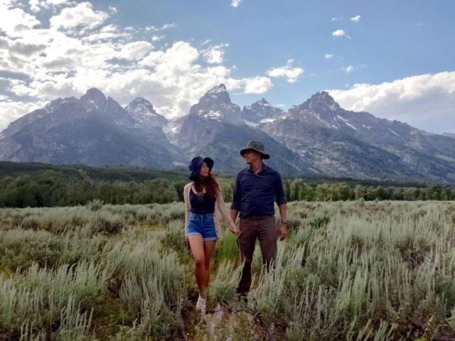 Couple Hiking in Jackson Hole