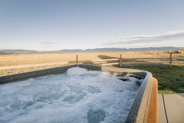 Hot Tub at a Luxury Silo in Montana