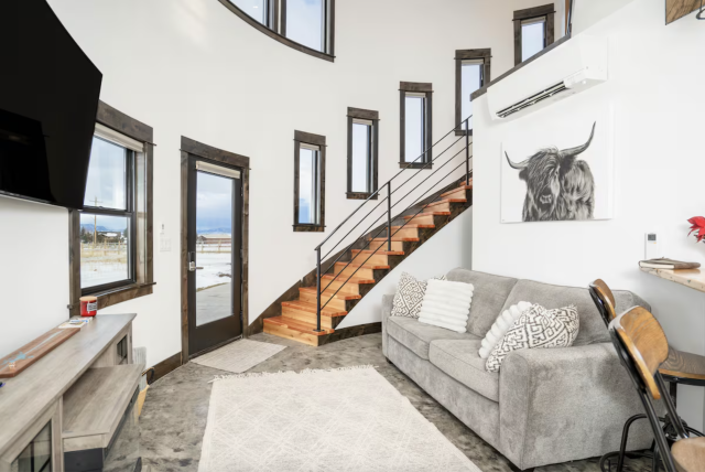 Interior of the Luxury Silo in Montana