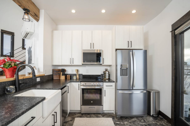 Kitchen at a Luxury Silo in Montana
