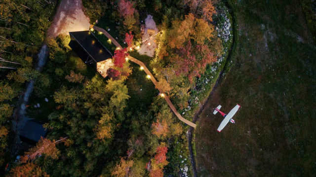 Maine Cabin Rental Overhead Shot