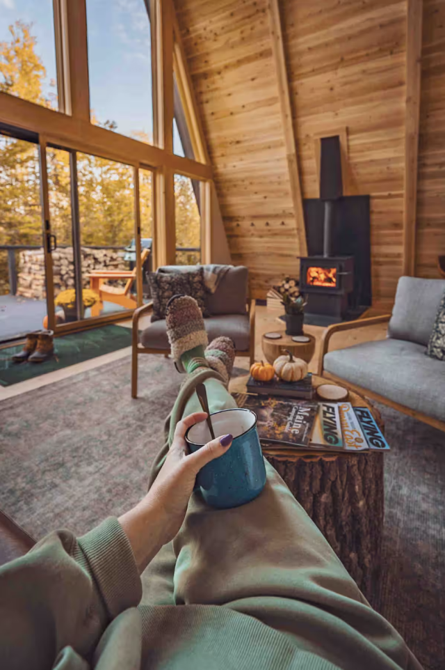 Cozy Scene at Maine Cabin Rental