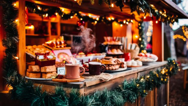 stall at a Christmas market