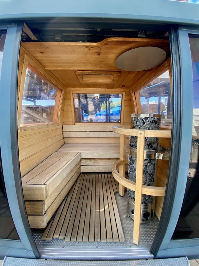 inside of sauna