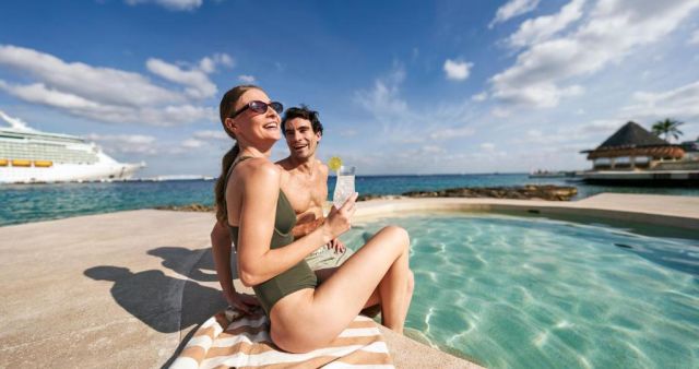 Couple at Grand Park Royal Cozumel Pool