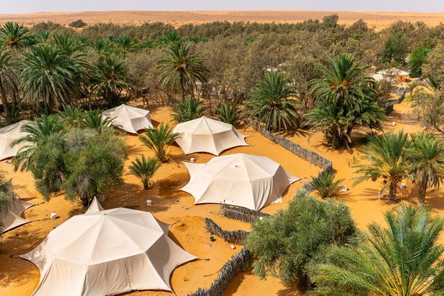 Tent hotel in Tunisia in wildlife campsite 