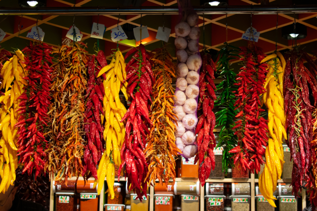 Foodmarket with local spices in Brazil