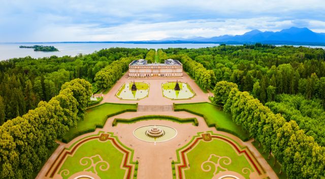 Schloss Herrenchiemsee and it's elaborate palace grounds