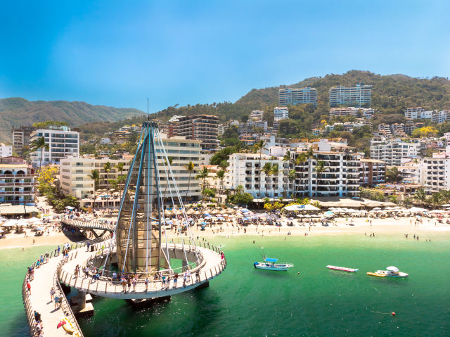Los Muertos Pier in Puerto Vallarta during Mexico shelter in place advisory February 2026