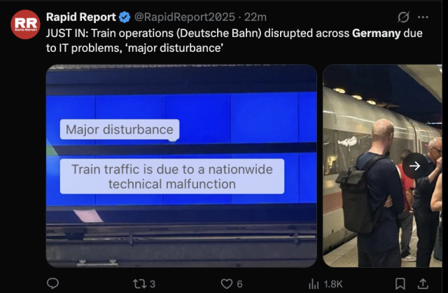 Trains Halted Across Germany After Deutsche Bahn Reports Train Radio ...