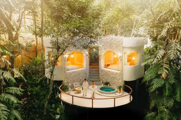 Una cama que te transporta a las estrellas en plena selva 💫