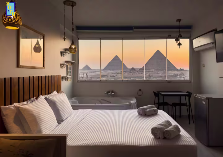 Alojamiento con vistas a las Pirámides de Giza
