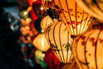 Glowing paper lanterns in Vietnam